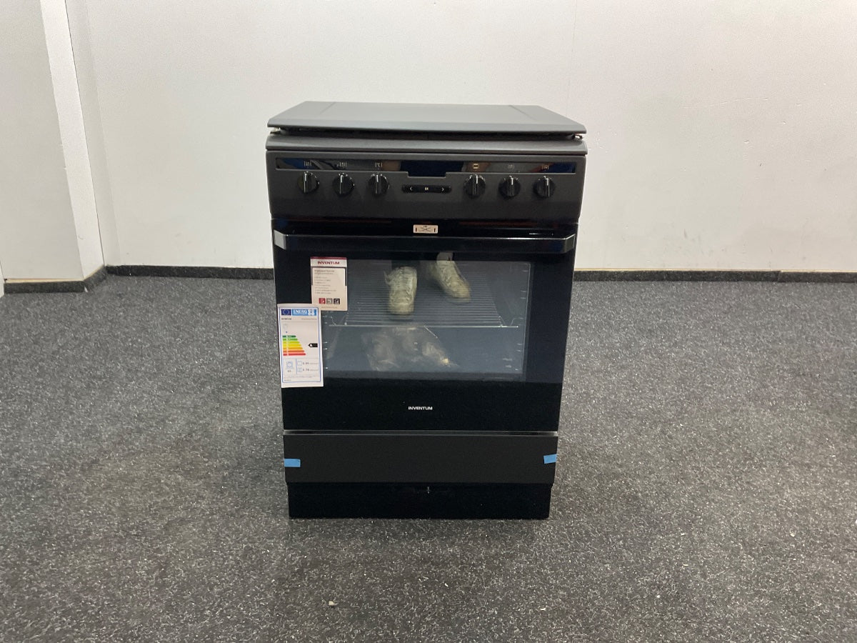 Inventum gasfornuis VFG6034WGZWA - Zwart