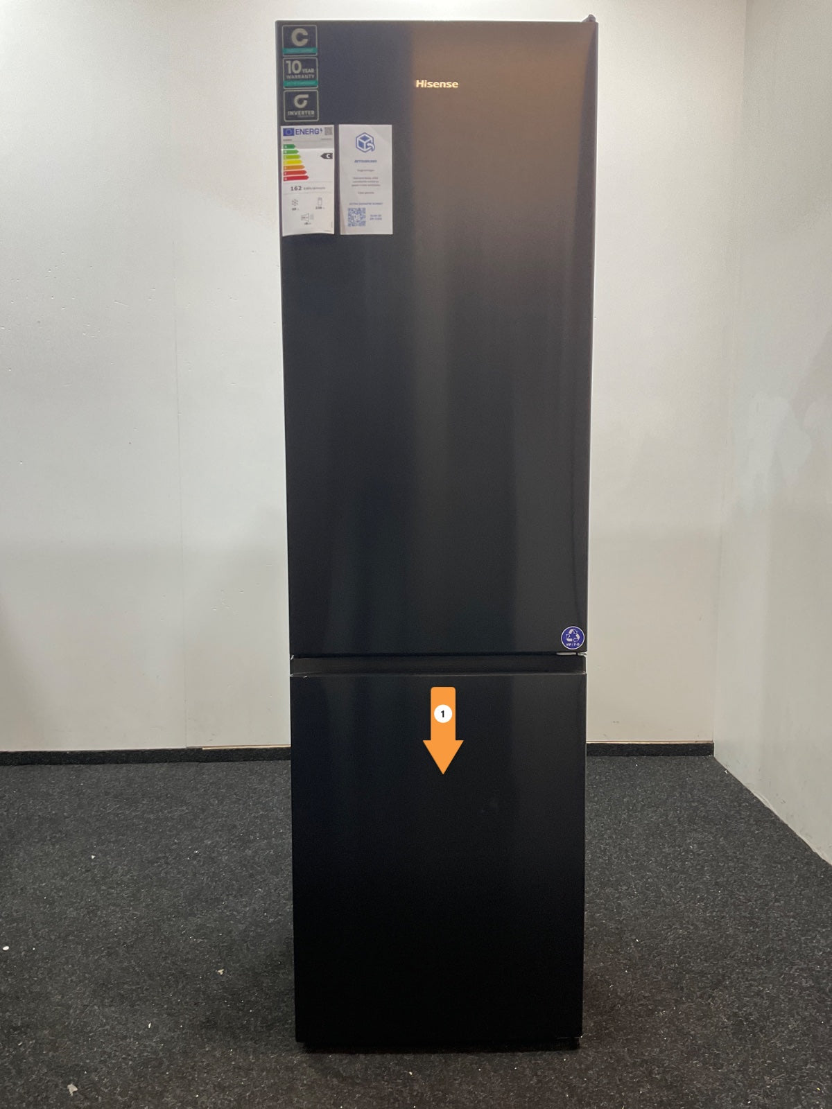 Hisense koelkast RB440N4AFC - Zwart 