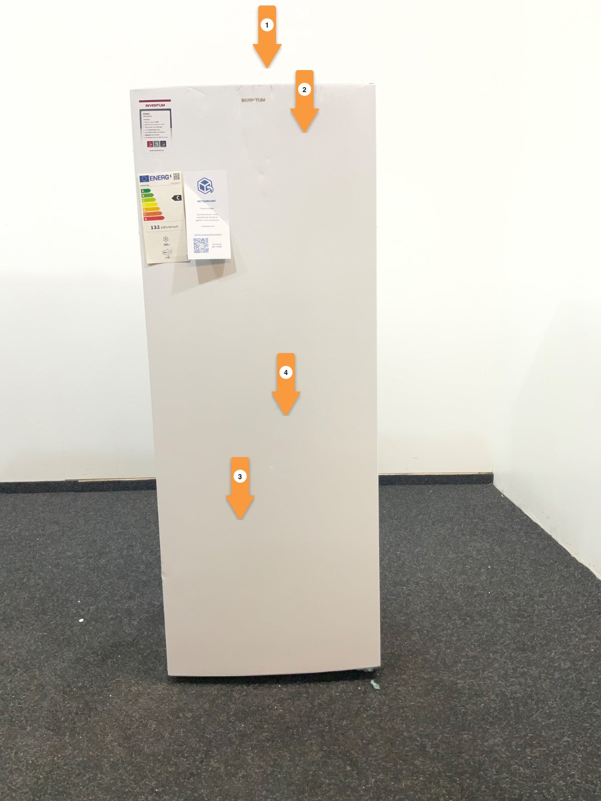 Inventum vrieskast VR1430W - 161 liter - Wit