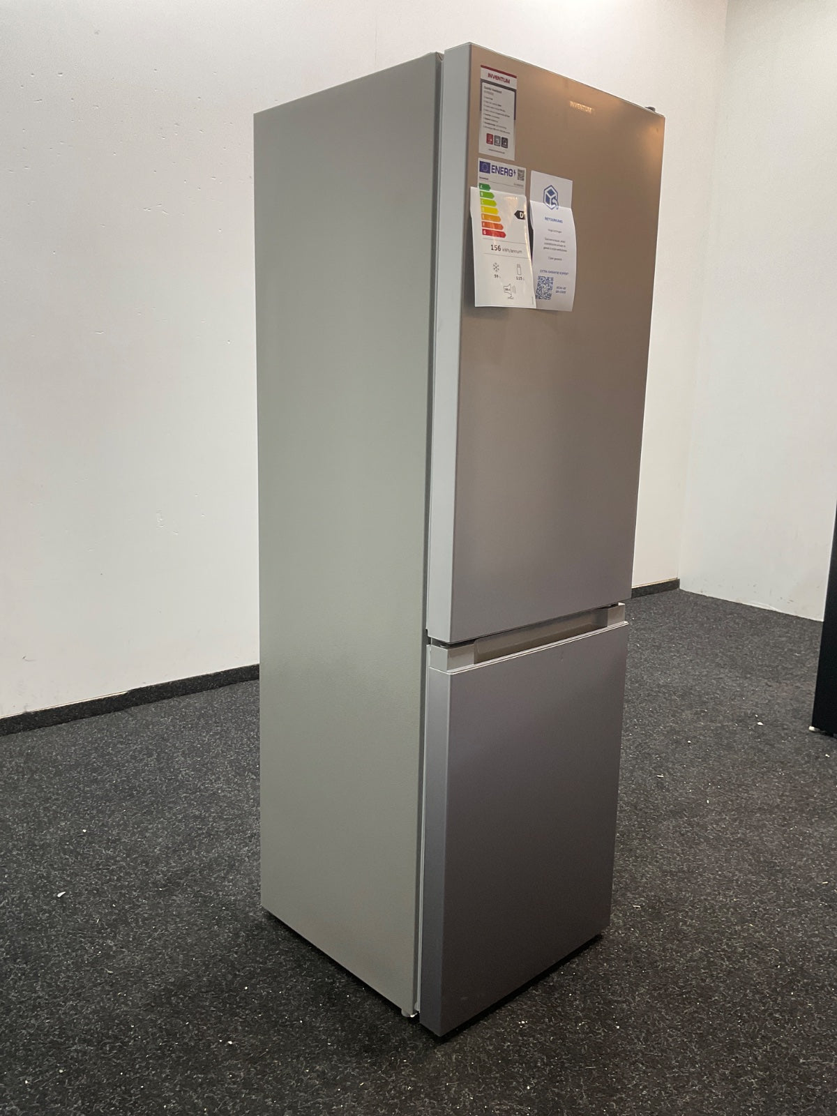 Inventum koelkast KV1500S - Vrijstaand - Zilver