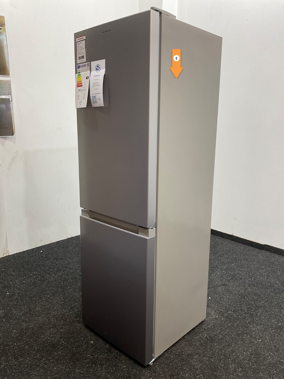 Inventum koelkast KV1500S - Vrijstaand - Zilver