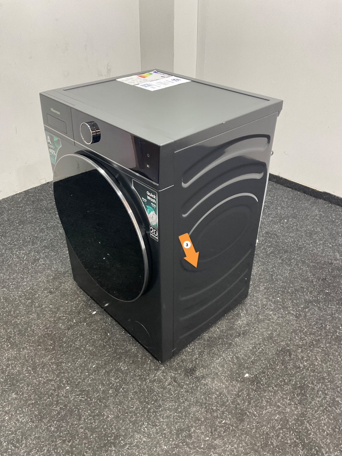 Hisense wasmachine WF5I1045BBQ - Zwart - 10,5 kg
