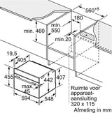 Bosch compacte inbouwoven CMG7241B2 - Serie 8 met magnetron