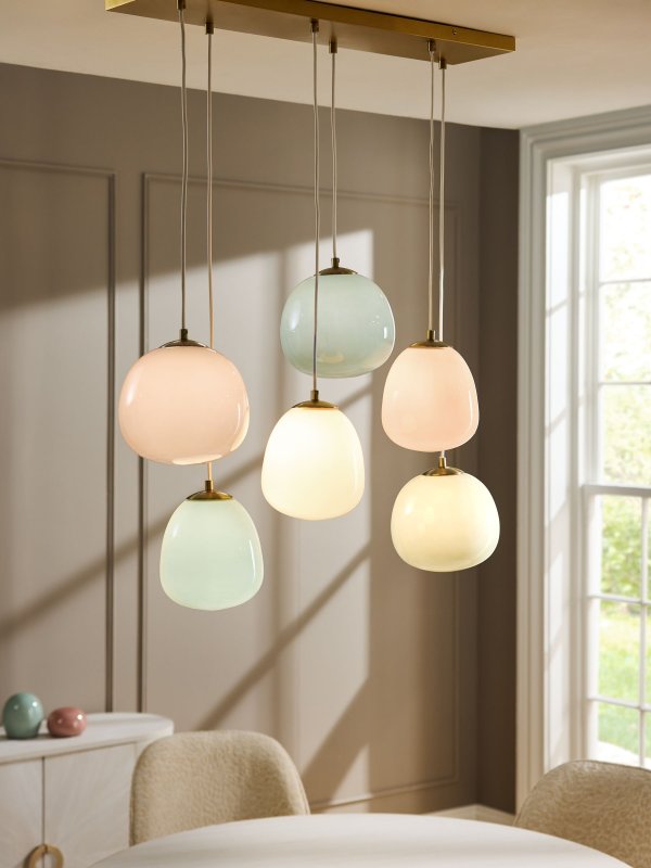 Next Multi Erielle Linear Pendant 6 Light Ceiling Light