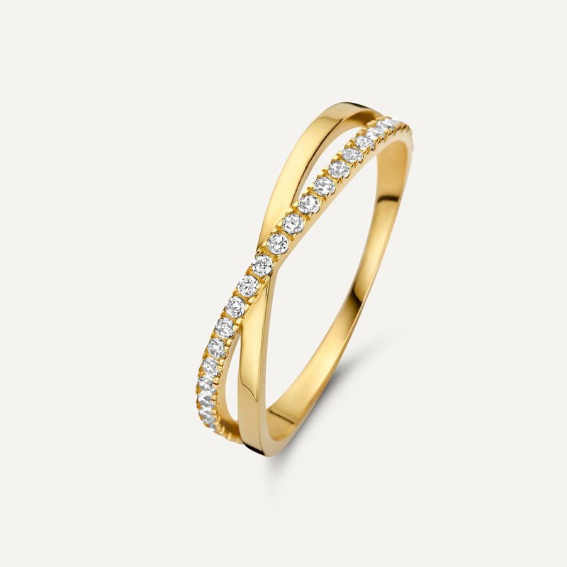Gekruiste Zirkonia Eternity Ring | maat 50