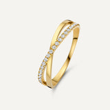 Gekruiste Zirkonia Eternity Ring | maat 50