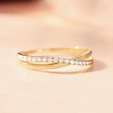 Gekruiste Zirkonia Eternity Ring | maat 50