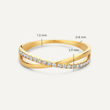 Gekruiste Zirkonia Eternity Ring | maat 50