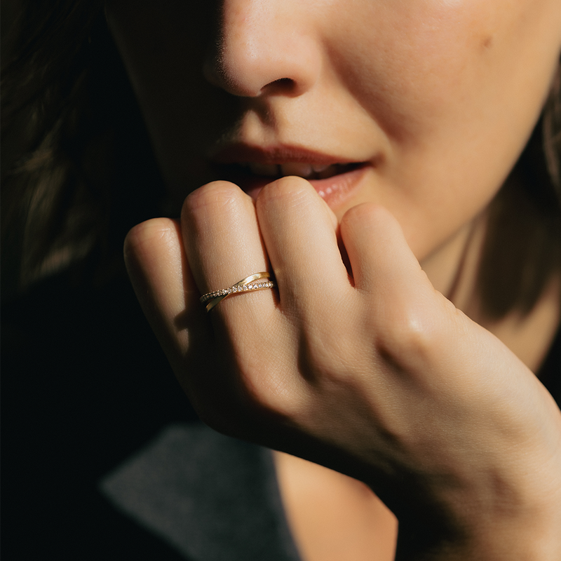 Gekruiste Zirkonia Eternity Ring | mt. 50