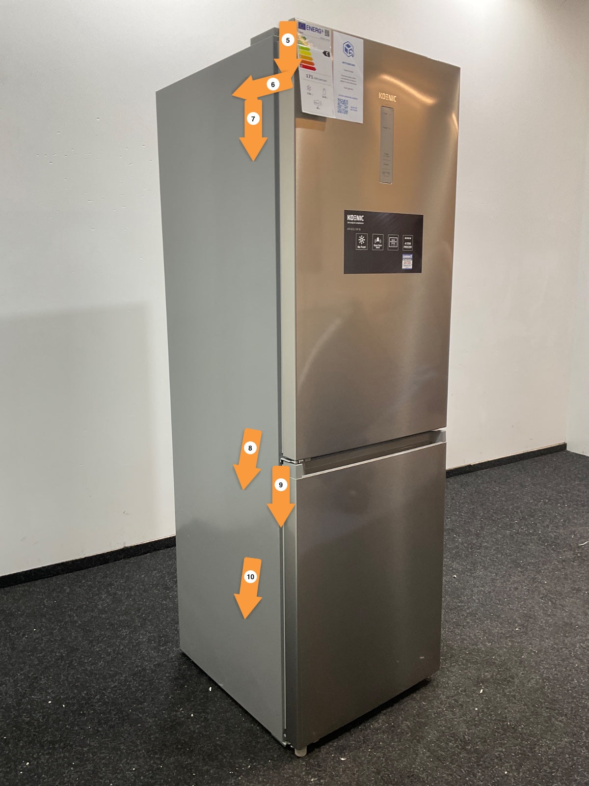 KOENIC koelkast KFK 621 C NF IN - Inoxlook 