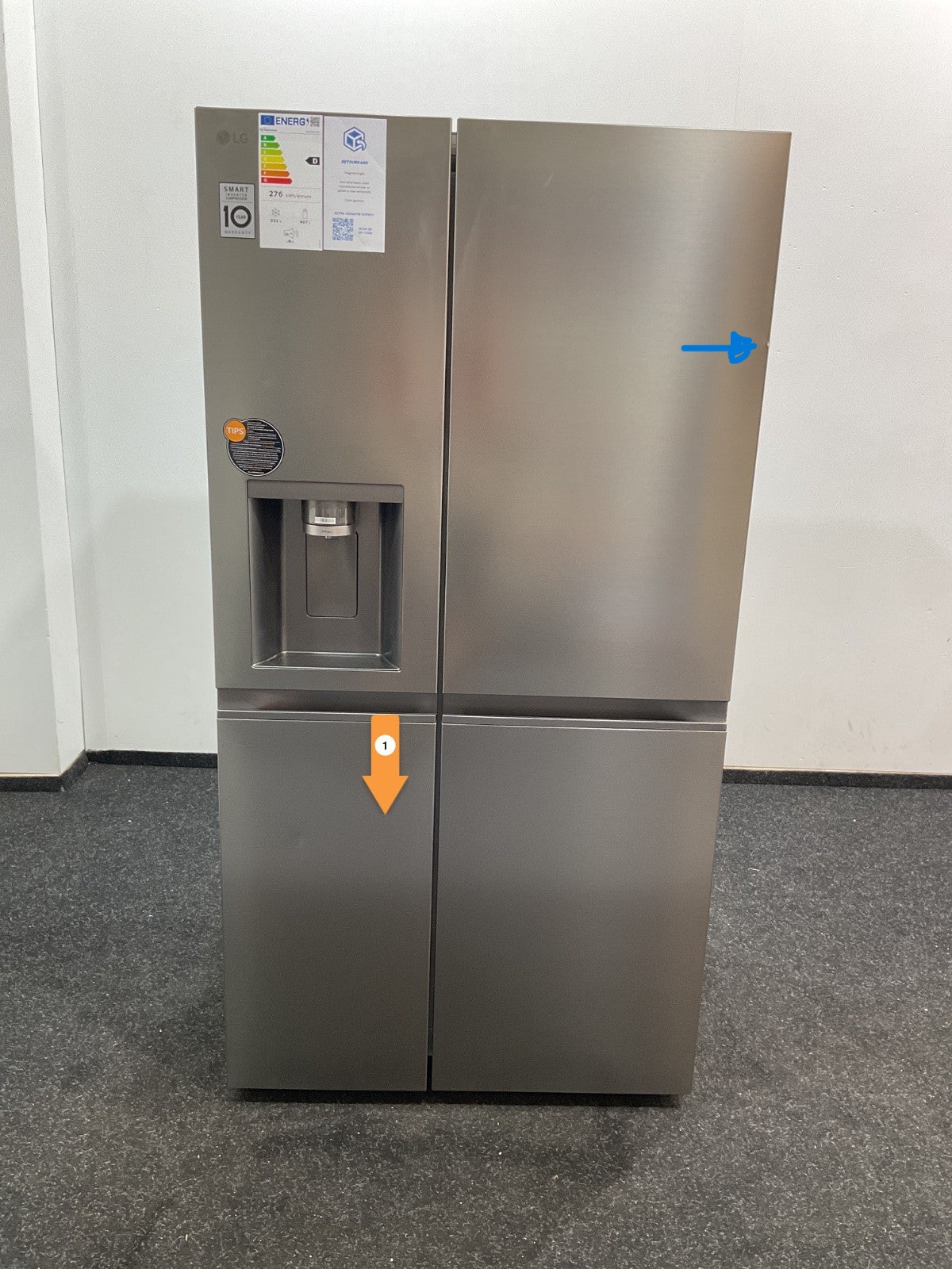 LG Amerikaanse koelkast GSLE81PYBD - NoFrost