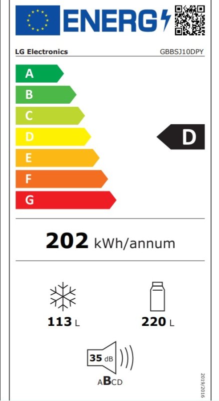 LG koelkast GBBSJ10DPY - Zilverkleurig