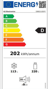 LG koelkast GBBSJ10DPY - Zilverkleurig