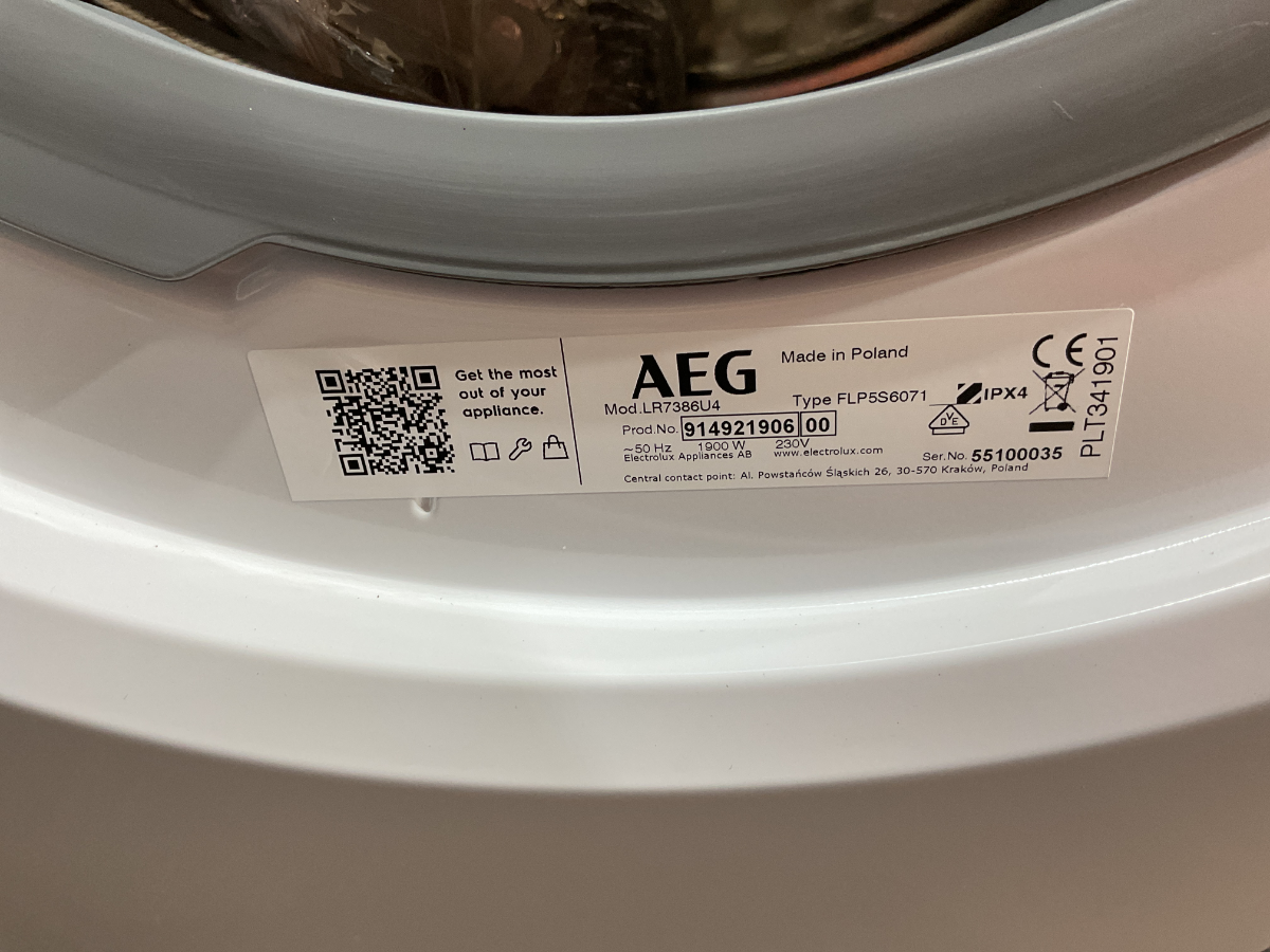 AEG wasmachine LR7386U4 - 7000 serie - ProSteam