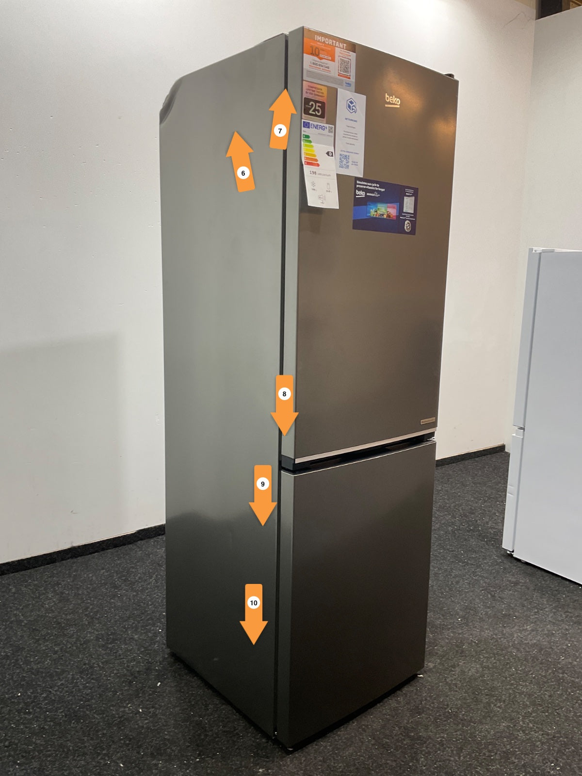 Beko koelkast B5RCNE365HG - Vrijstaand - Grijs