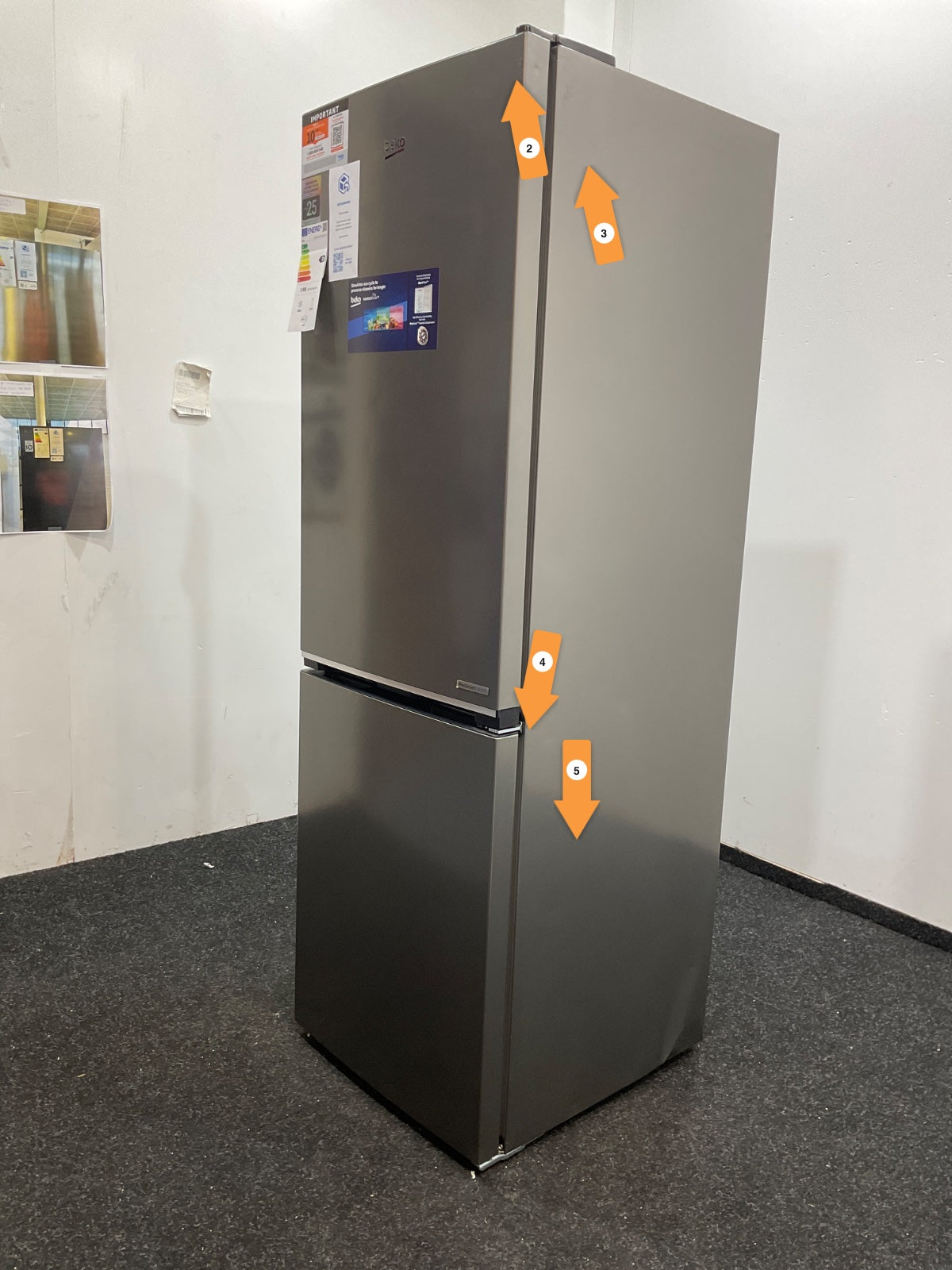 Beko koelkast B5RCNE365HG - Vrijstaand - Grijs