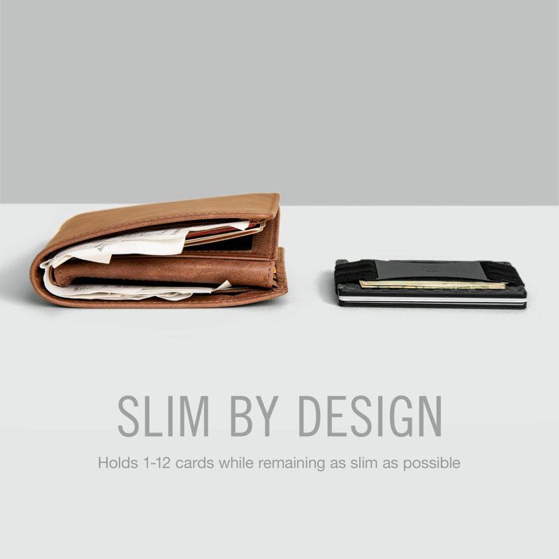 Ridge Wallet for Men - Slim Minimalist Compact Wallet (Matte Olive)