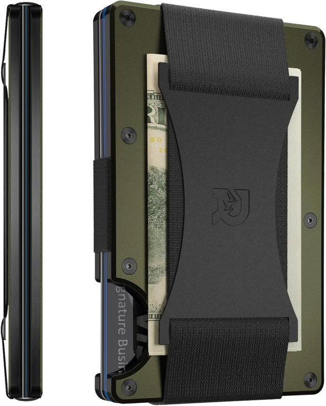 Ridge Wallet for Men - Slim Minimalist Compact Wallet (Matte Olive)