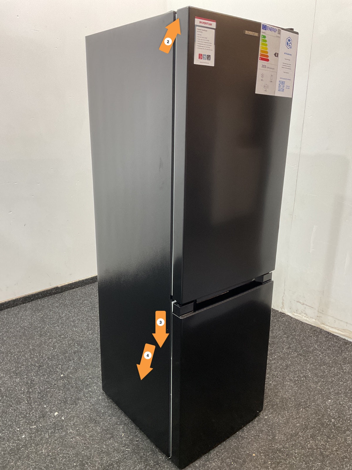 Inventum koelkast KV1501B - Vrijstaand - Zwart