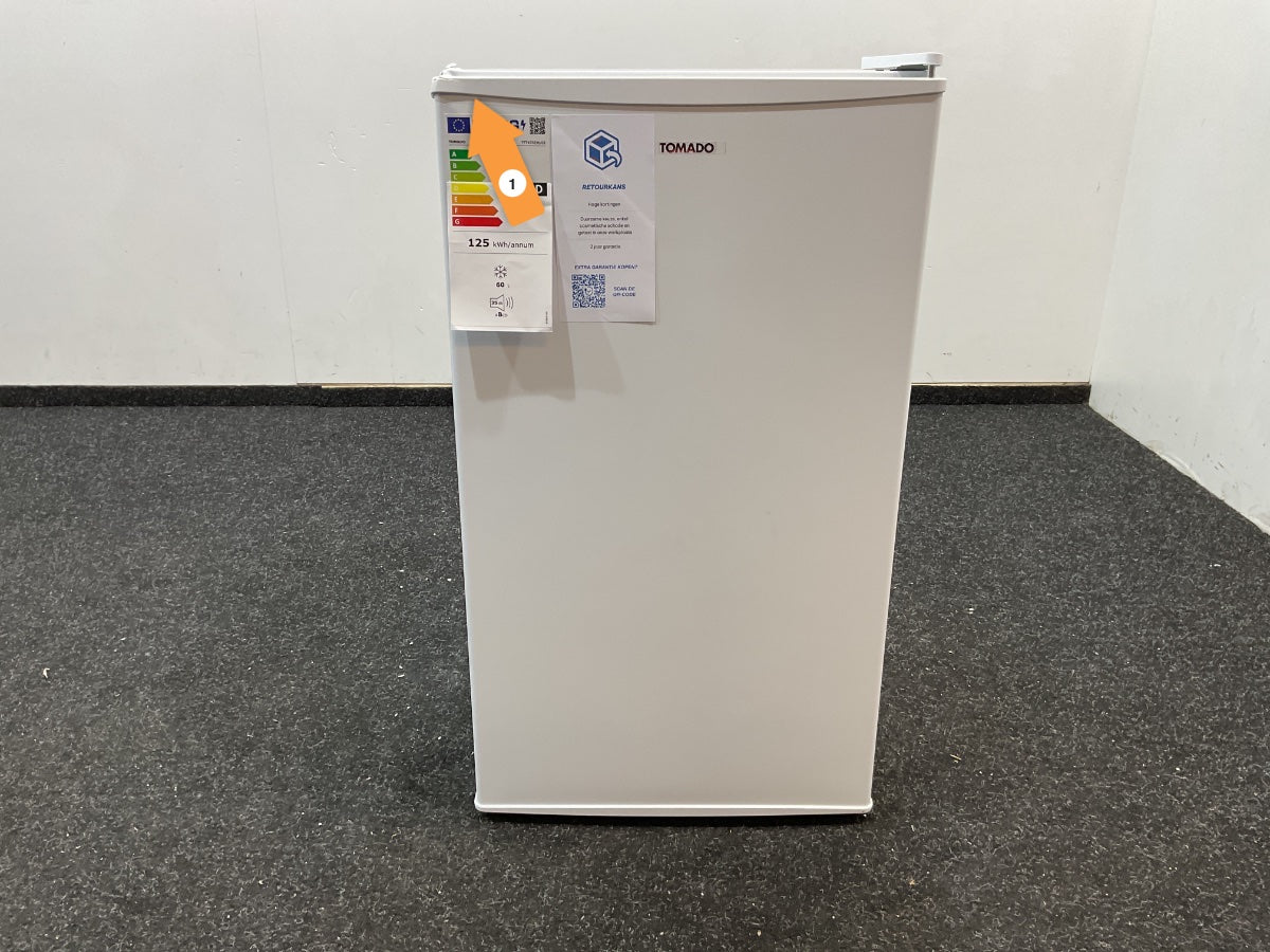 Tomado vrieskast TFT4702W - 60 liter - Wit