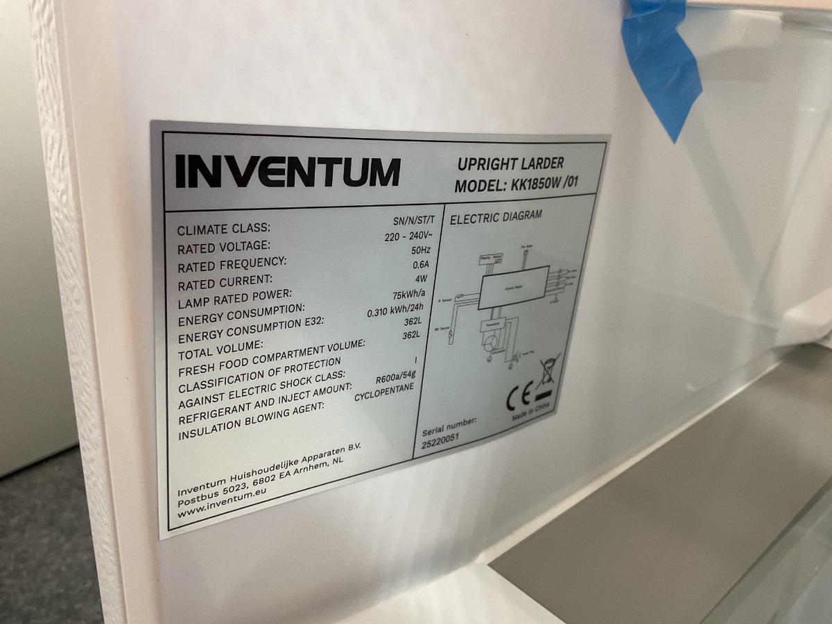 Inventum koelkast KK1850W - Vrijstaand - Wit
