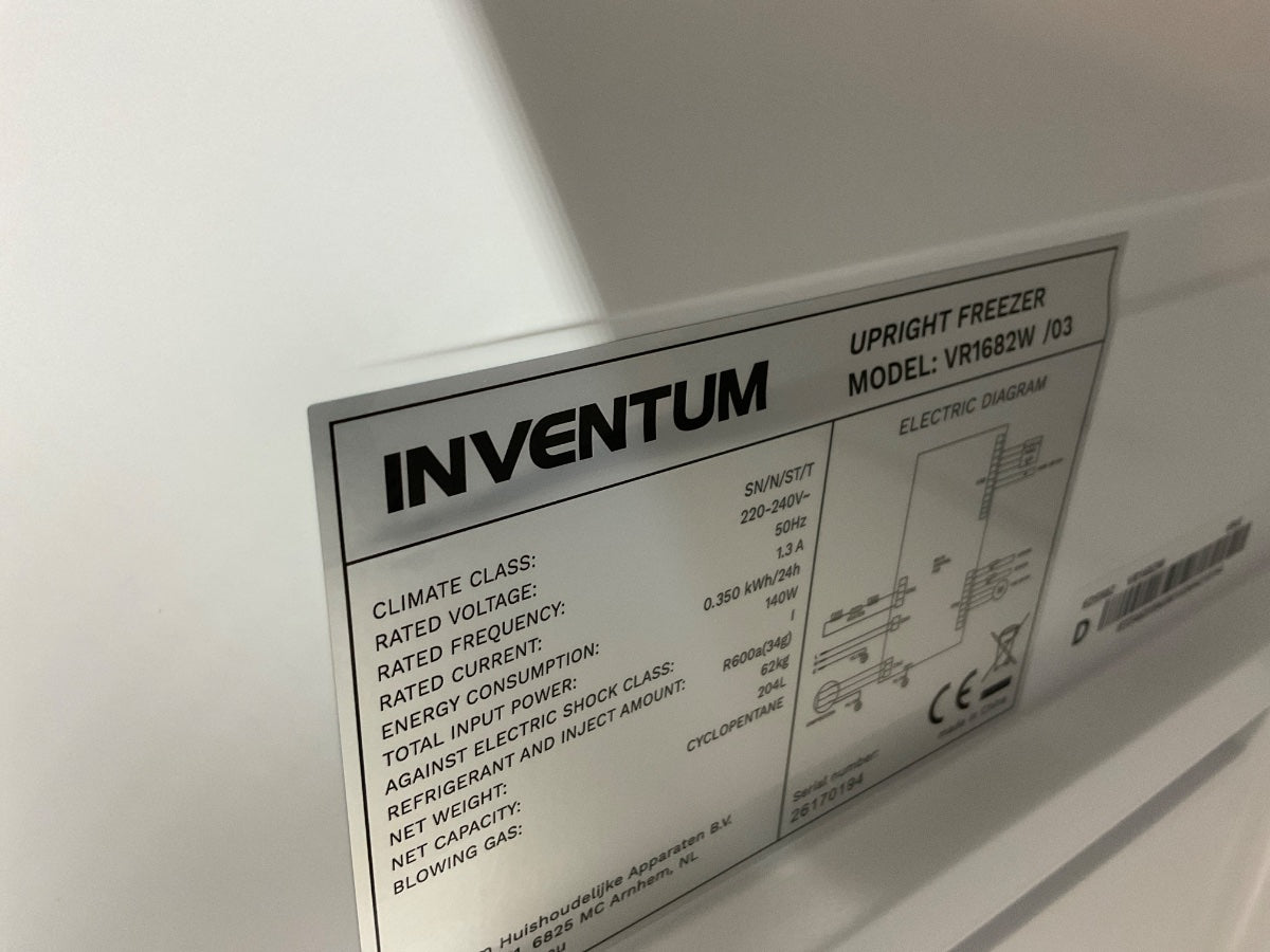 Inventum vrieskast VR1682W - Vrijstaand - No Frost