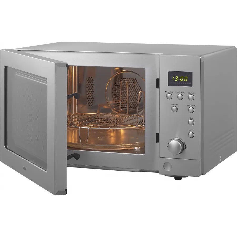 ETNA combi-magnetron ECM243RVS - Vrijstaand - RVS
