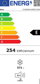 Beko vrieskist CF380EWN - 371 l - Wit
