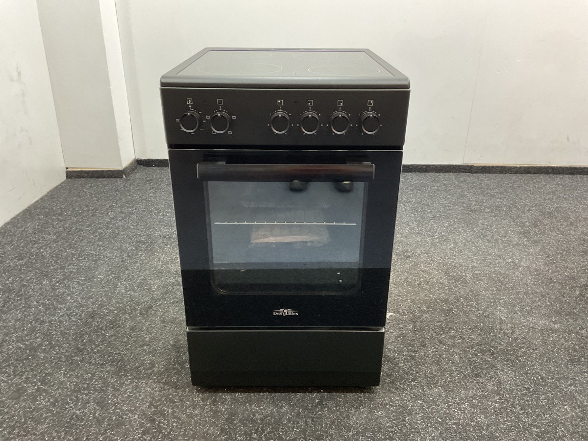 Everglades keramisch fornuis EVCK5120 - Mat Zwart - 50cm