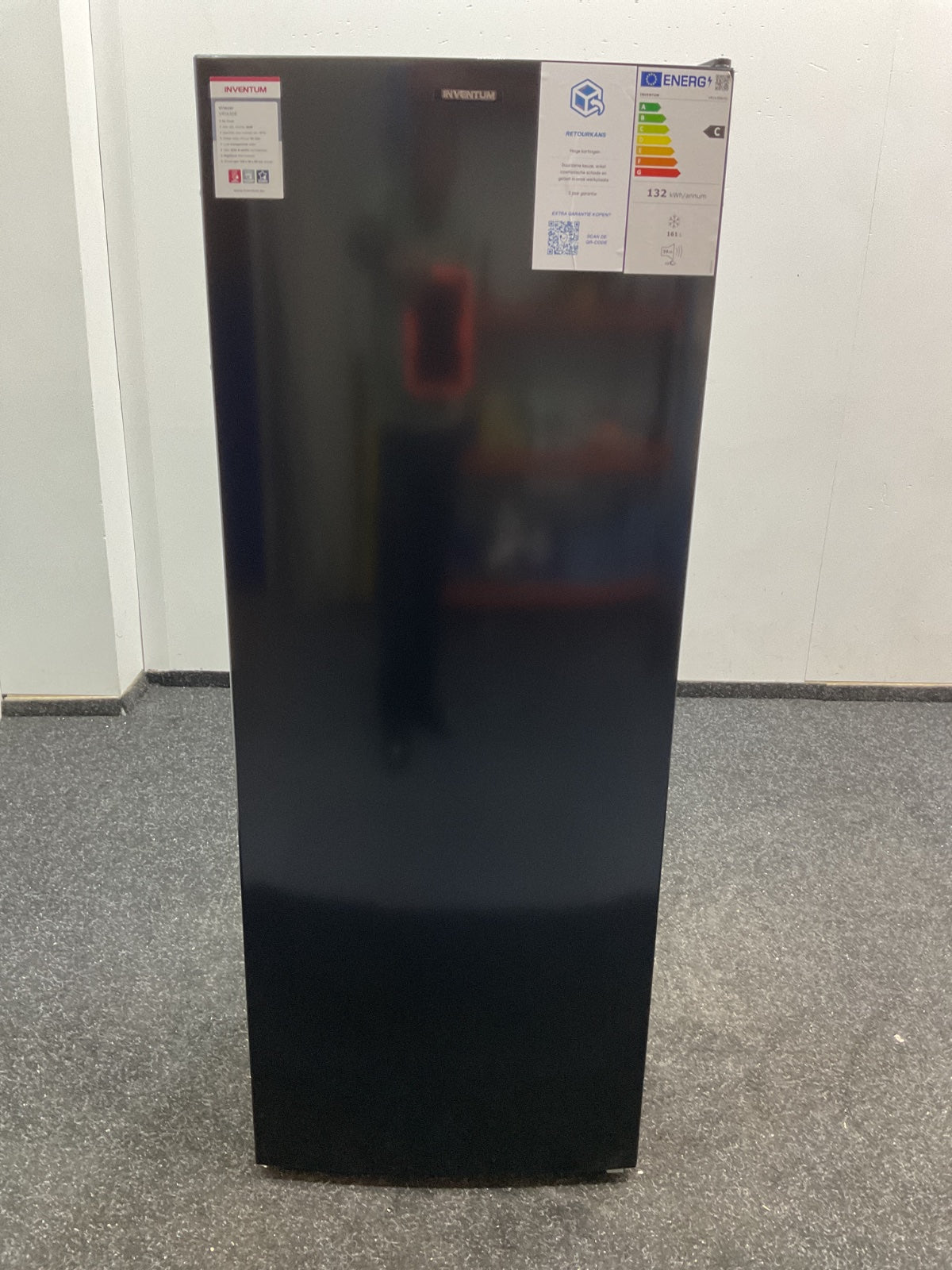 Inventum vrieskast VR1430B - Vrijstaand - Zwart 143cm