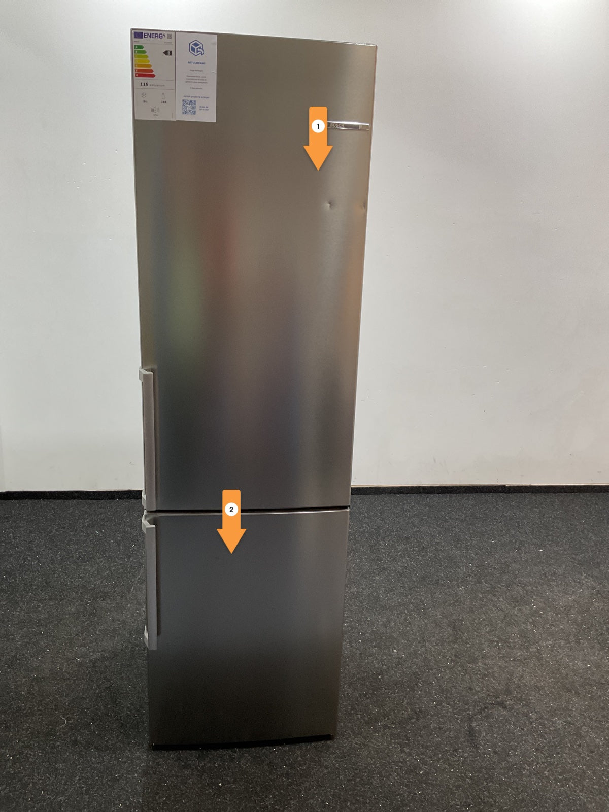 Bosch koelkast KGE398IBP - Serie 6 - RVS
