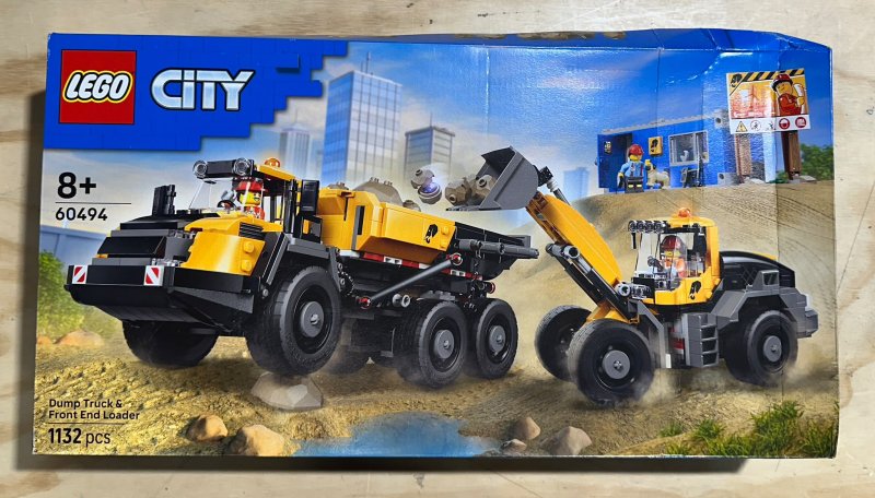 LEGO City Kiepwagen en Voorlader Voertuig Speelgoed voor Kinderen - 60494