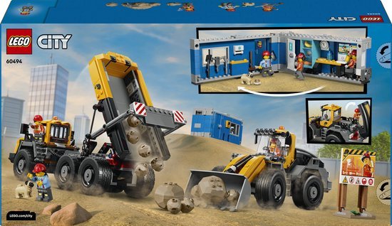 LEGO City Kiepwagen en Voorlader Voertuig Speelgoed voor Kinderen - 60494