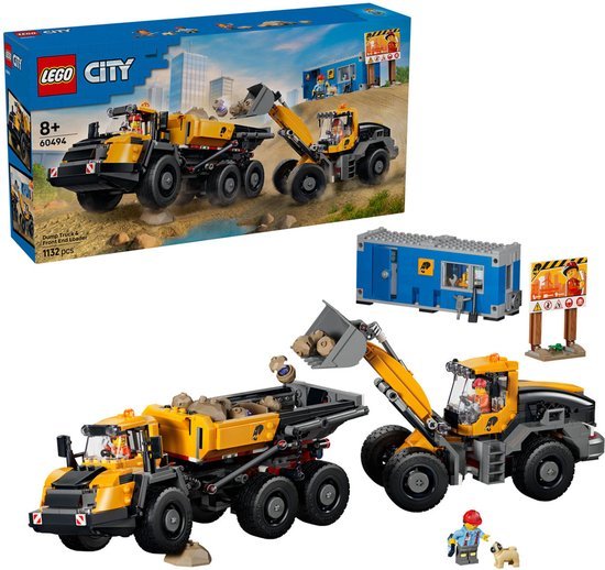 LEGO City Kiepwagen en Voorlader Voertuig Speelgoed voor Kinderen - 60494