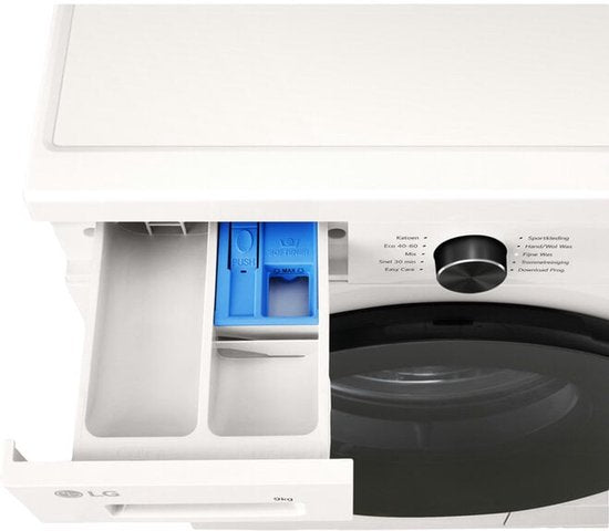 LG was‑droogcombinatie W4X1095NWB - 9/5 kg - Wit