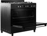 Everglades gasfornuis EVCK9020 - Mat Zwart - 90cm