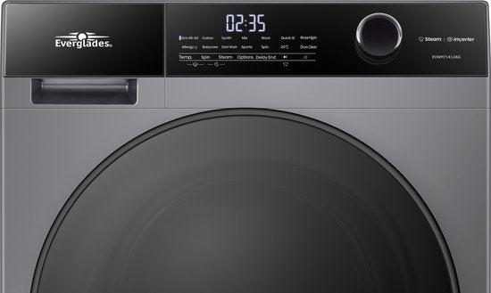 Everglades wasmachine EVWM71412AG - 7kg - Grijs