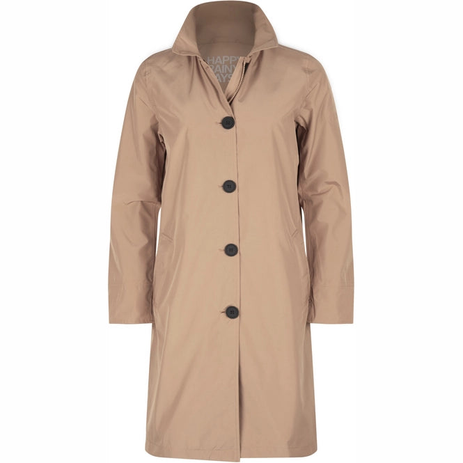 Happy Rain Days - Dames Regenjas Bilbao beige brown- maat M