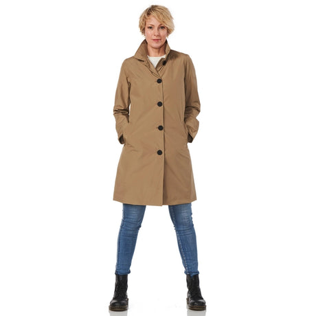 Happy Rain Days - Dames Regenjas Bilbao beige brown- maat S