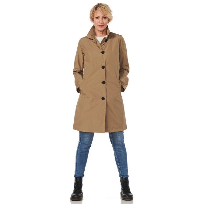 Happy Rain Days - Dames Regenjas Bilbao beige brown- maat M