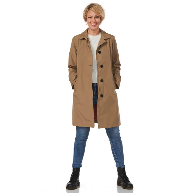 Happy Rain Days - Dames Regenjas Bilbao beige brown- maat S
