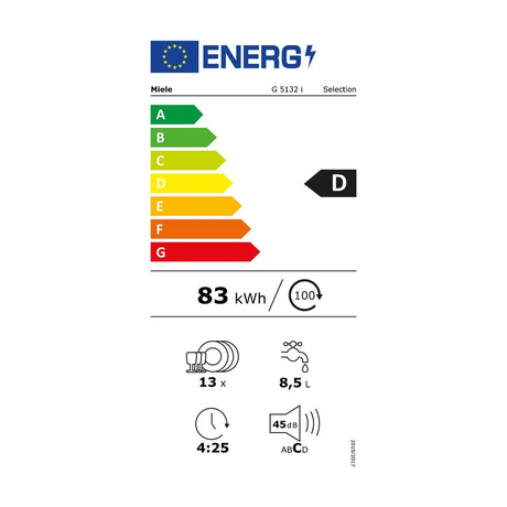 Miele inbouwvaatwasser G 5132 i BRWS