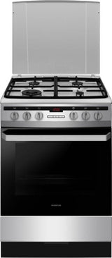 Inventum gasfornuis VFG6034WGRVS - Vrijstaand