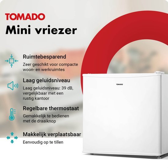 Tomado mini vriezer TFM4402W - Vrijstaand - Wit