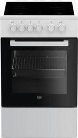 Beko keramisch fornuis FSS57000GW - Wit/Zwart