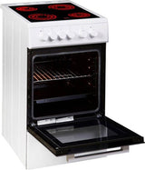 Beko keramisch fornuis FSS57000GW - Wit/Zwart