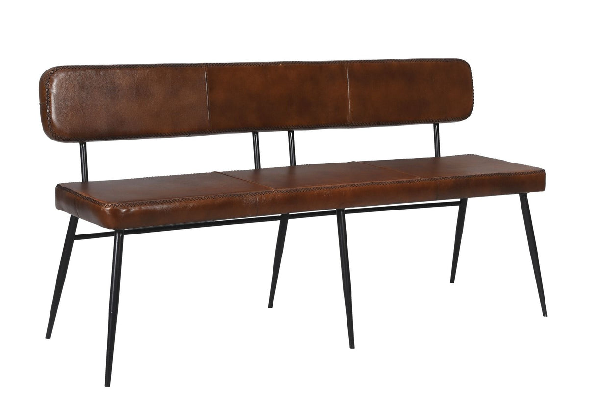 Interlagos Bench with Back Cognac 160x58x77 cms -BLCI001COG