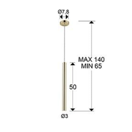 Plafond Hanglamp Led Goud kleurig Frame