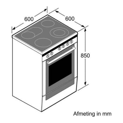 Bosch keramisch fornuis HKR39C250 - RVS