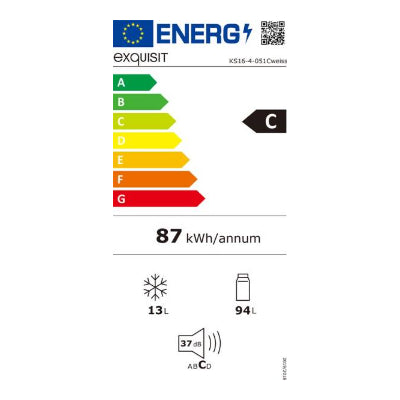 Exquisit koelkast KS16-4-051CW - Tafelmodel - Wit